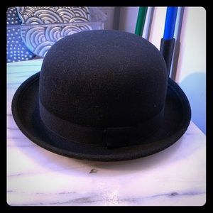 Black bowler hat